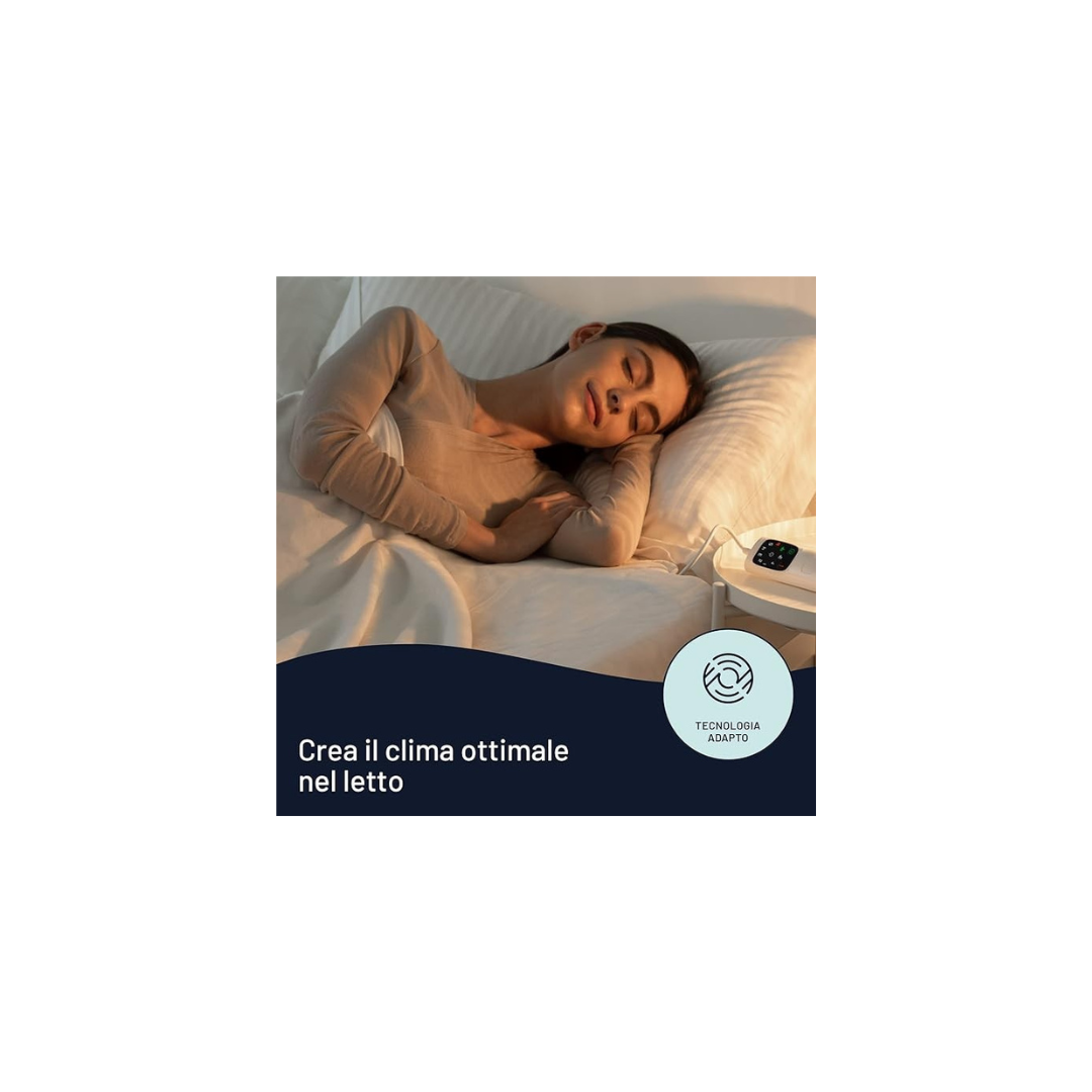 Imetec Scaldasonno Singolo Adapto Purity Cotone Antibatterico