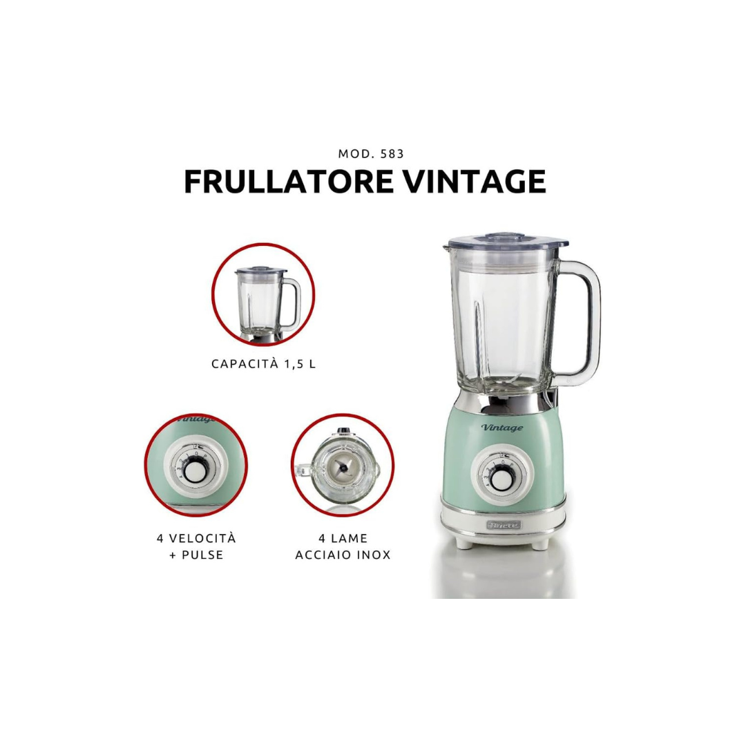 Ariete Frullatore Vintage 1000W  Mod.0583/04 Verde