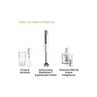 Braun Frullatore Ad Immersione MultiQuick 7 1000W 4IN1 Mod.MQ7035I