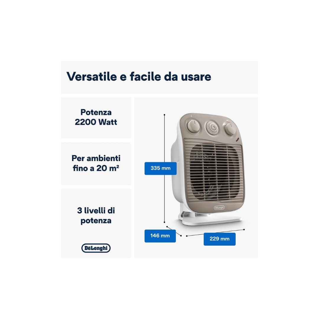 De Longhi Termoventilatore Verticale 2200W Mod.HFS50D22