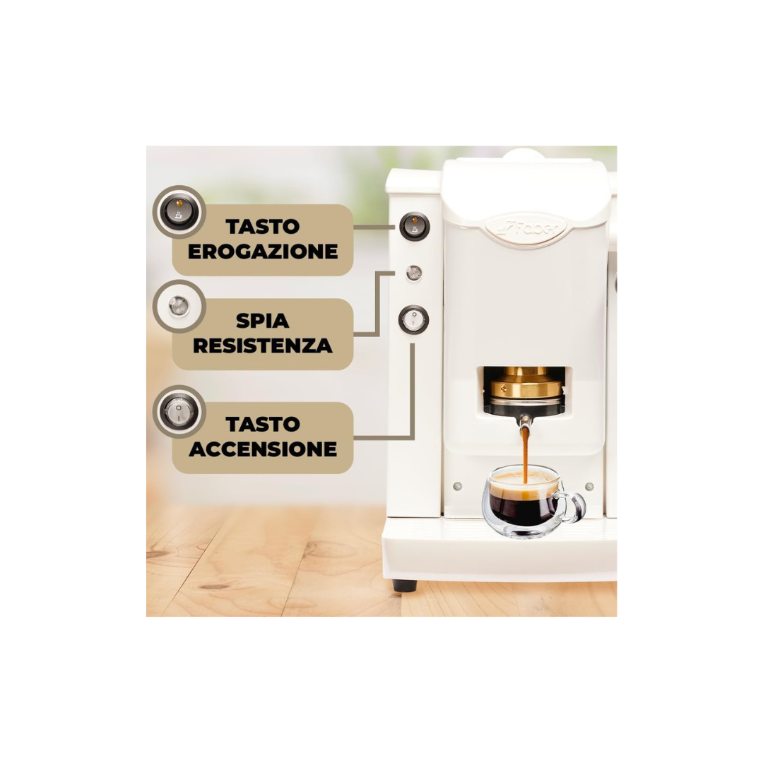 Faber Macchina Caffè Slot Plast Basic Bianco