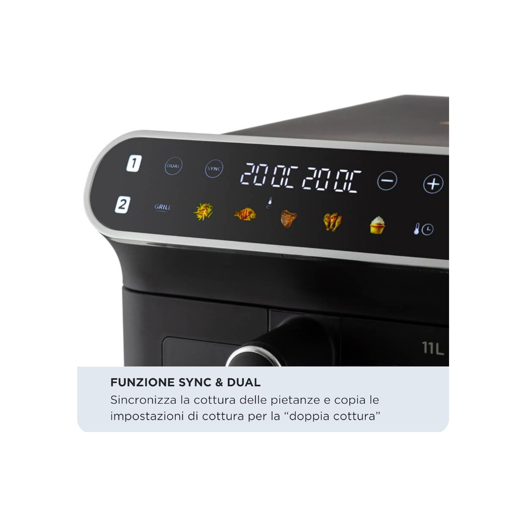 Ariete Friggitrice Ad Aria VerticalDuo AirFryer+Grill 11 LT Mod.4640