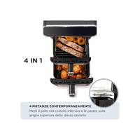 Ariete Friggitrice Ad Aria VerticalDuo AirFryer+Grill 11 LT Mod.4640