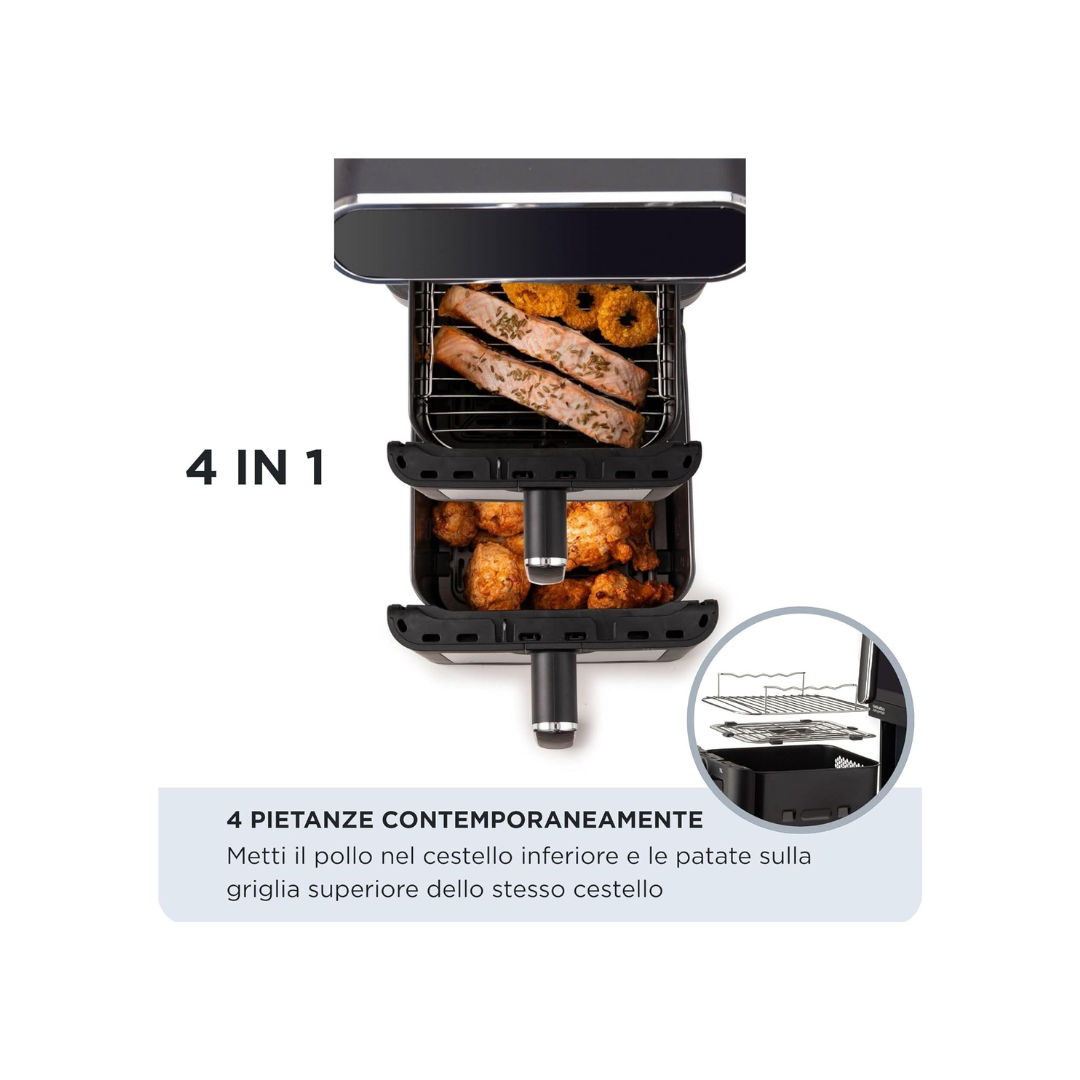 Ariete Friggitrice Ad Aria VerticalDuo AirFryer+Grill 11 LT Mod.4640