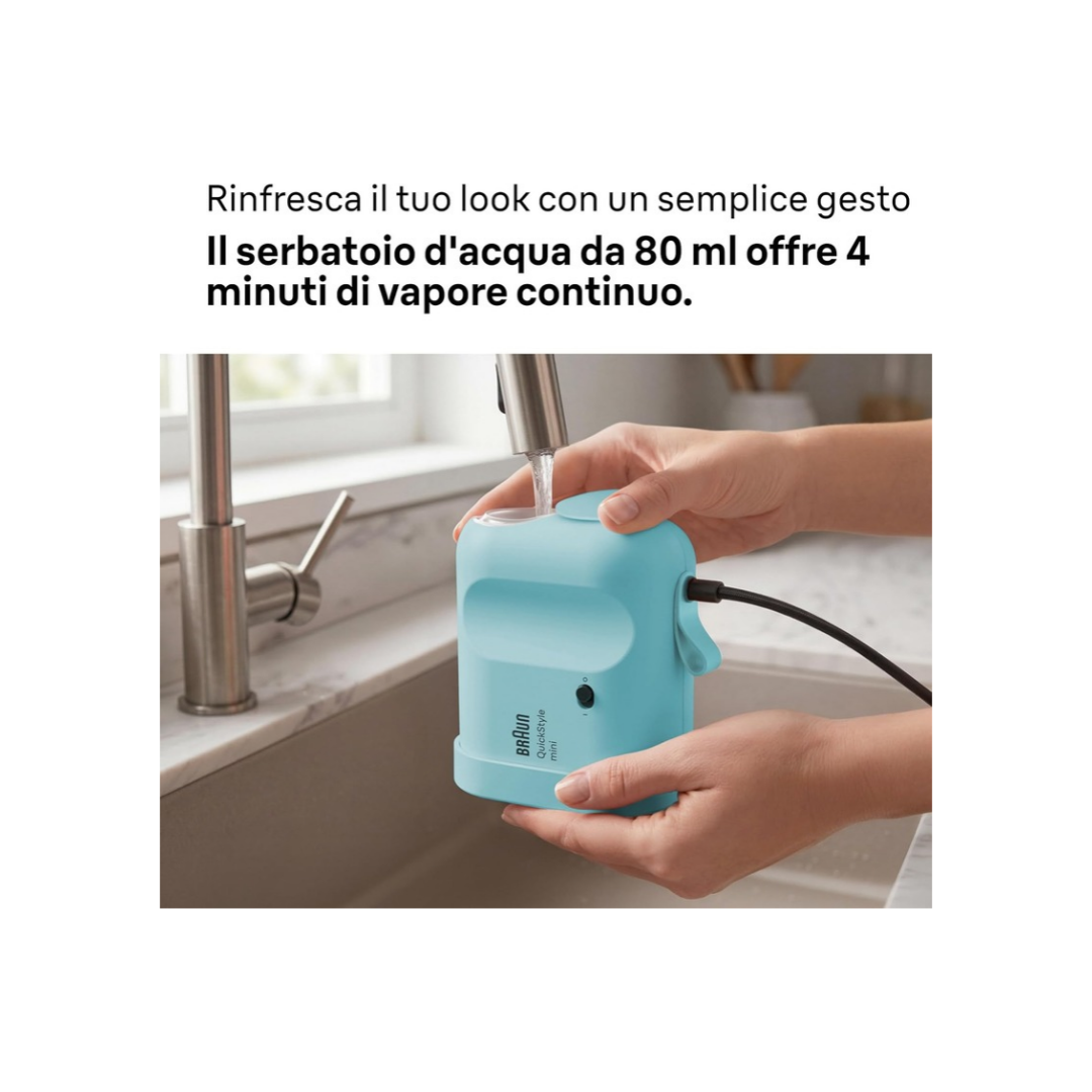 Stiratore Verticale Braun QuickStyle Mini 1200W Mod. GS1051GR Verde