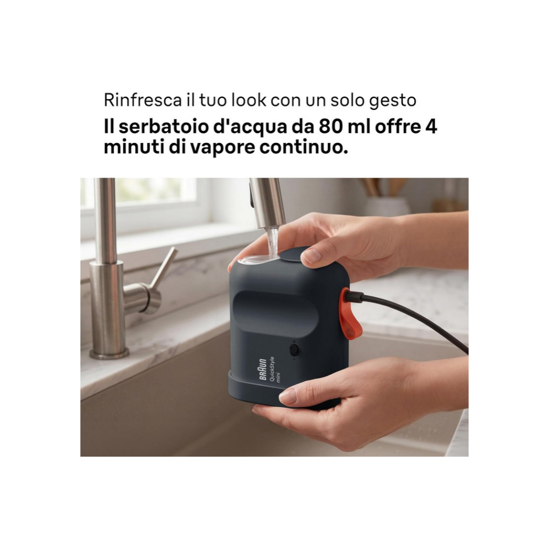 Stiratore Verticale Braun QuickStyle Mini 1200W Mod. GS1071BK Nero