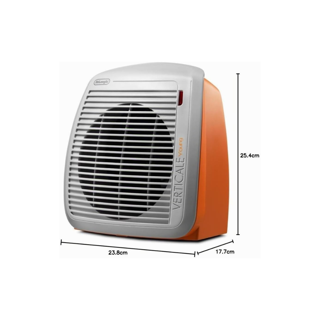 De Longhi Termoventilatore Verticale Young , 2000W Mod. HVY1020 Arancio