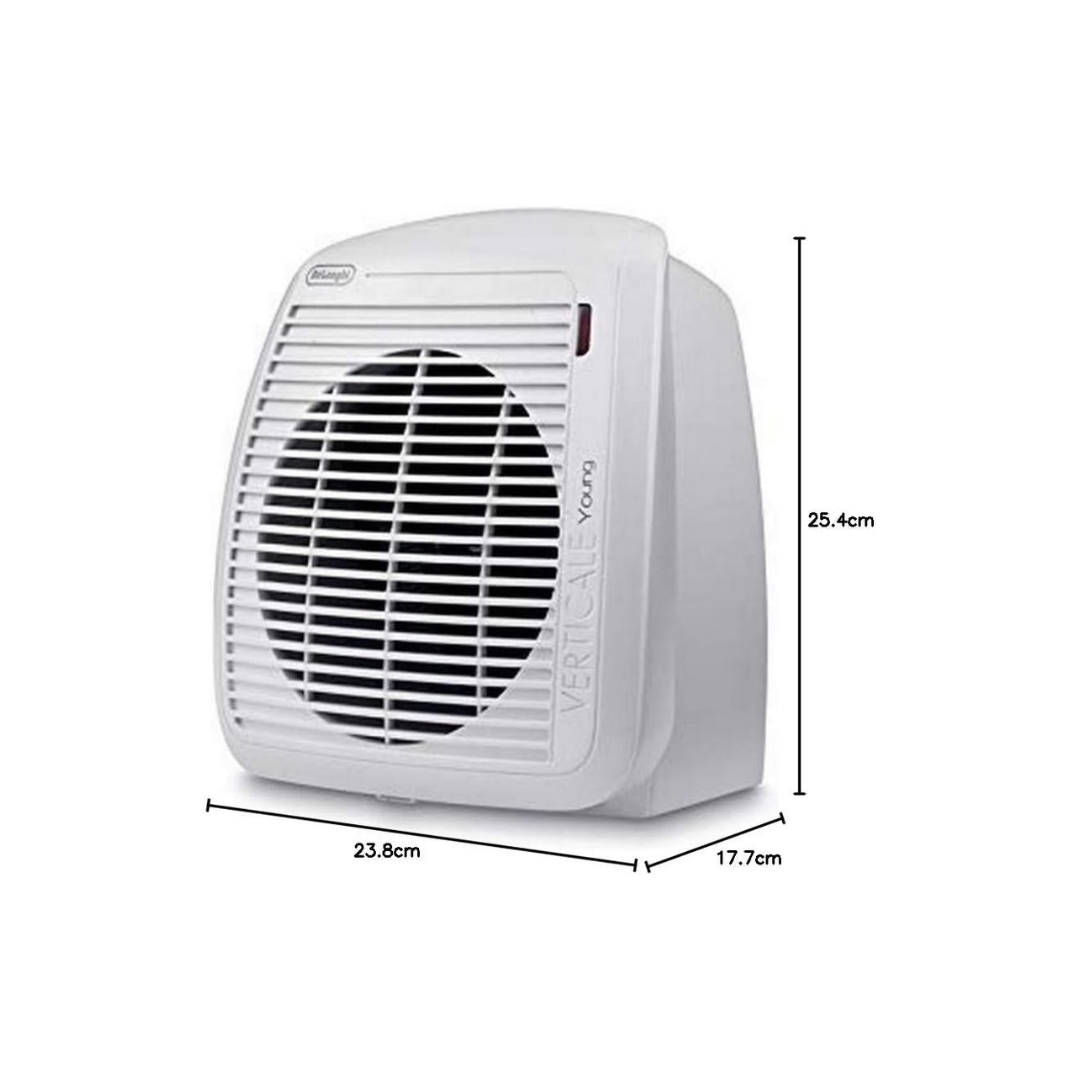De Longhi Termoventilatore Verticale Young , 2000W Mod. HVY1020 Bianco