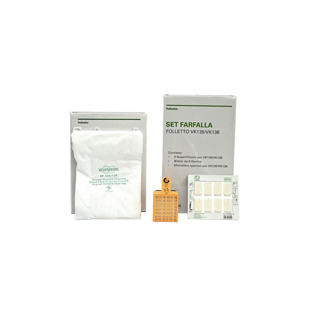 Set Farfalla Originale Vorwerk Per Folletto VK135 VK136
