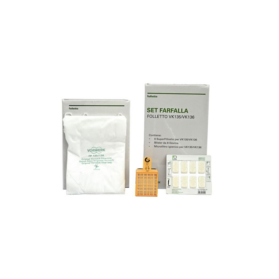 Set Farfalla Originale Vorwerk Per Folletto VK135 VK136