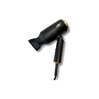 Mc Phon Professionale HD-1800 AC, 1800W Manico Pieghevole Con Diffusore e 2 Beccucci - NERO