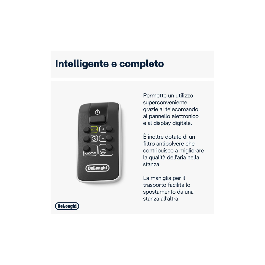 De Longhi Termoventilatore A Torre Ceramico 2000W Mod.HFX65V20