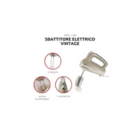 Ariete Sbattitore Elettrico Con Fruste Vintage 450W Mod.1548/03 Beige