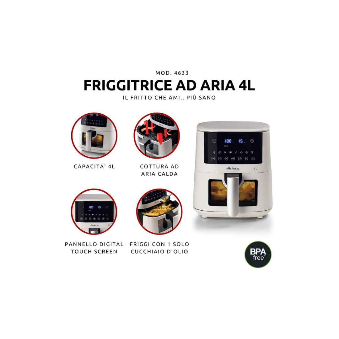 Ariete Friggitrice Ad Aria 4L  Mod.4633 Bianca