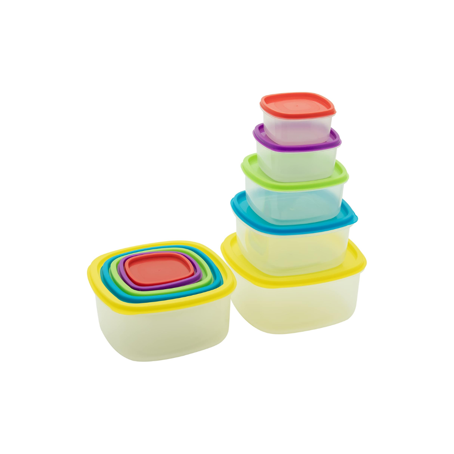 Contenitori Rainbow Quadro 10-Pezzi Set