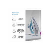 Braun Ferro Da Stiro TexStyle1, 2000W Piastra In Ceramica Mod.SI1050BL