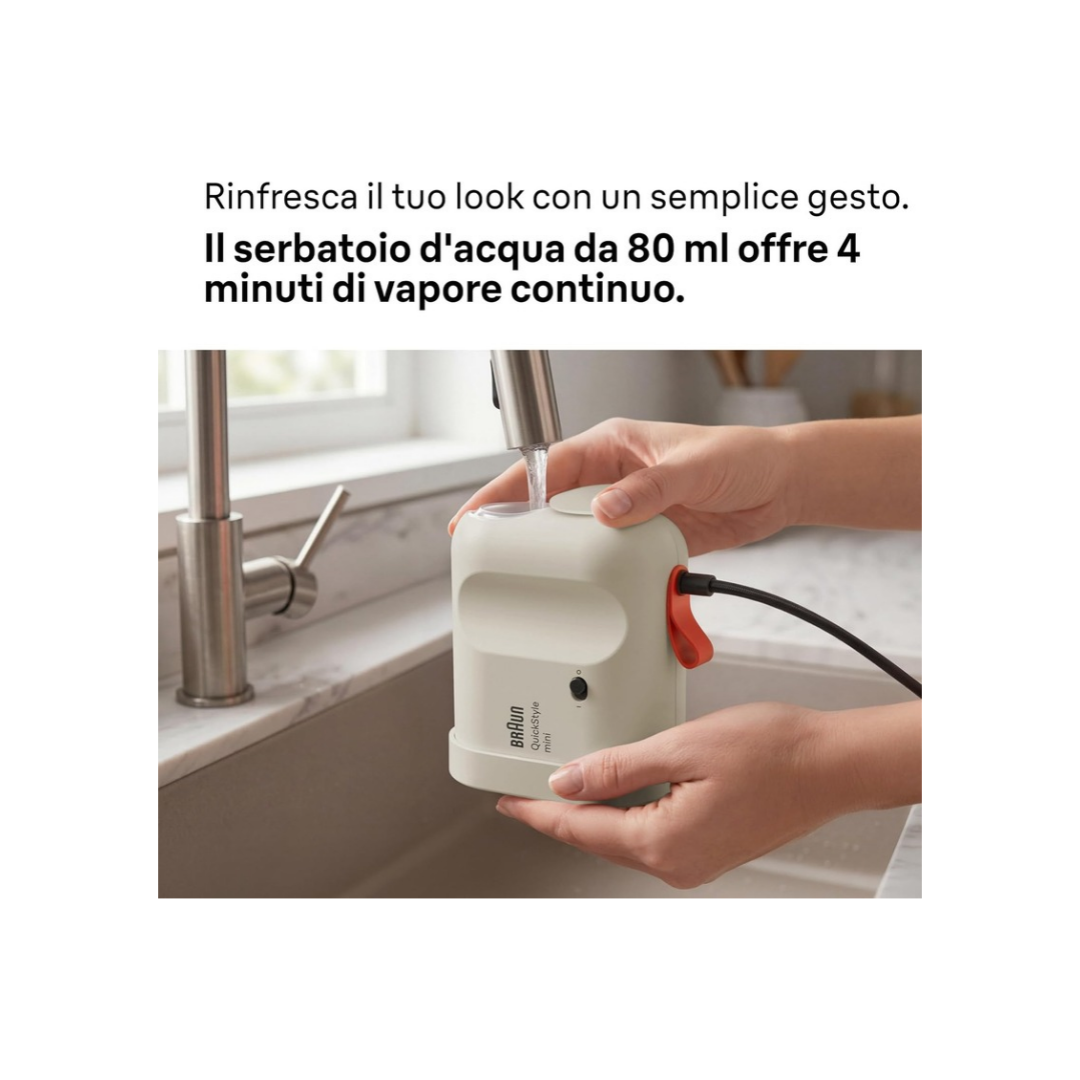 Stiratore Verticale Braun QuickStyle Mini 1200W Mod. GS1011BG Beige