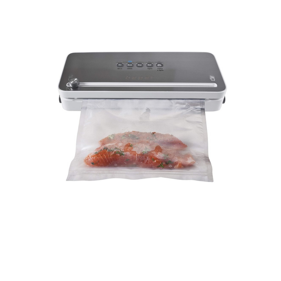 Beper Macchina Sottovuoto Acciaio Con Rotolo Sacchetti 140w