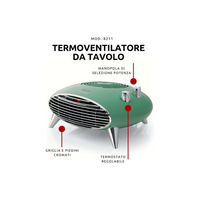 Ariete Termoventilatore Vintage Mod. 8211 Verde