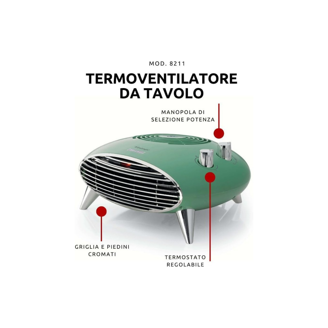 Ariete Termoventilatore Vintage Mod. 8211 Verde