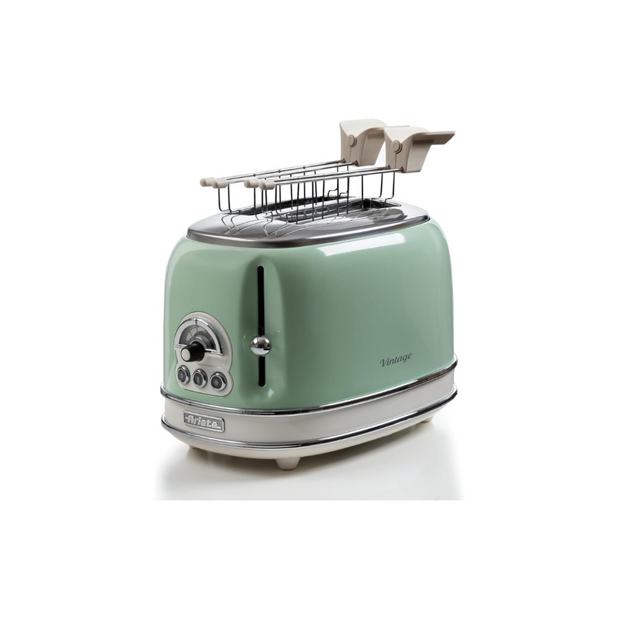 Ariete Tostapane Vintage Doppia Fetta Con Pinze - Verde Mod. 0155/04