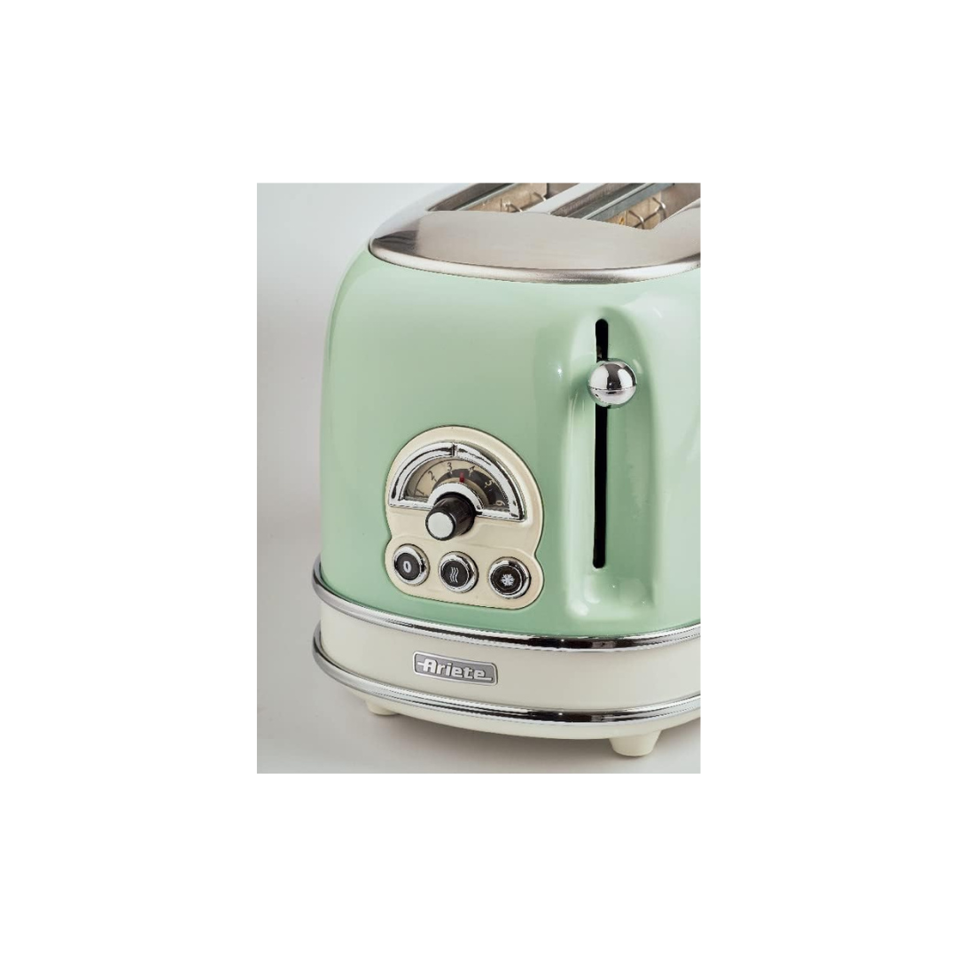 Ariete Tostapane Vintage Doppia Fetta Con Pinze - Verde Mod. 0155/04