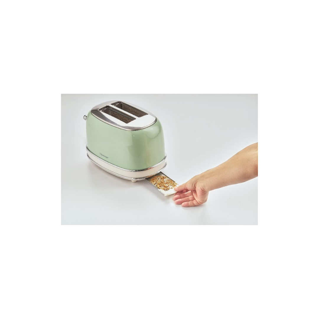Ariete Tostapane Vintage Doppia Fetta Con Pinze - Verde Mod. 0155/04
